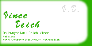 vince deich business card